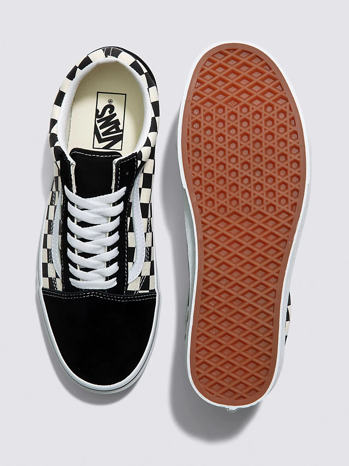 Old Skool Primary Check Black/White Shoes - Image 5